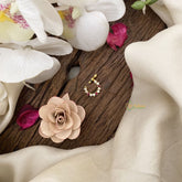 Vriksham Unique  Golden Look Alike Naths/Nose pin-White Red-G17516